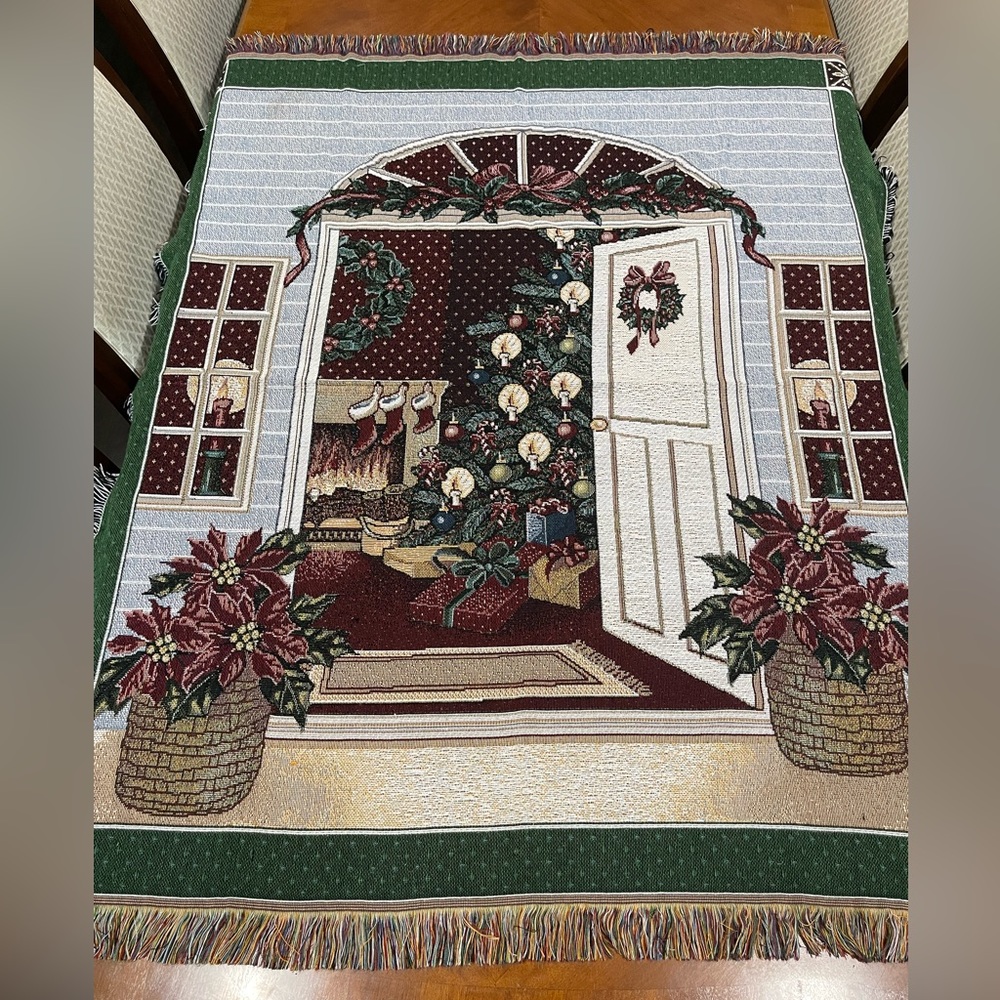 American Weavers Tapestry Woven Throw Blanket